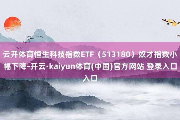 云开体育恒生科技指数ETF（513180）奴才指数小幅下降-开云·kaiyun体育(中国)官方网站 登录入口